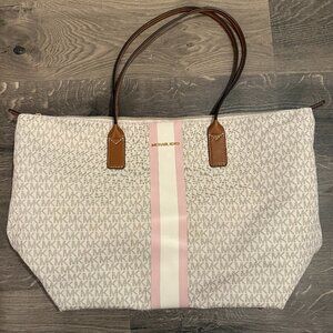 Michael Kors Tote with Pink Stripe